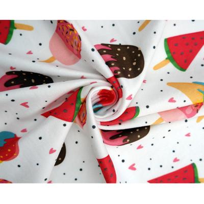 China 2021 New Products Tear-Resistant Soft And Comfortable Double Brush Spandex Custom Custom Poly Printing DBP Fabric for sale