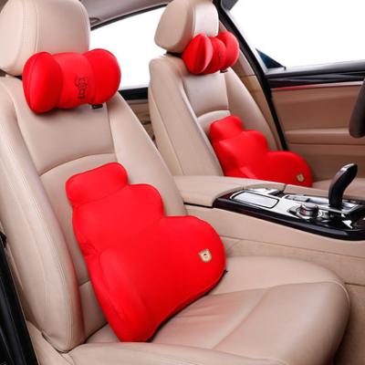 China Durable Car Neck Pillow Lumbar Back Pillow Cushion Set for sale