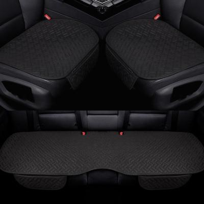 China Four Seasons Front Rear Flax Cushion Breathable Universal Auto Accessories Waist Car Seat Cover Durable Mat Pad Protector for sale