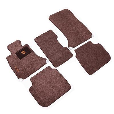 China Full Set Position 5pcs Car Floor Mats Fleece Color Moisture-proof Nylon Material Brown Decorative Car Floor Mats for sale