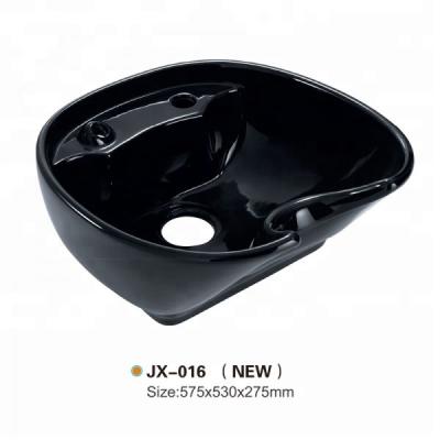 China (New) Modern Beauty JX-016 Black And White Hair Salon Equipment Hairdressing Ceramic Shampoo Basin for sale