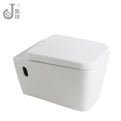 China Double-flush bathroom cubicle wall hung toilet for sale