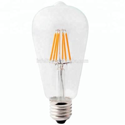 China Glass Vintage Edison LED Filament Spherical Tubular Bulb Light ST58 ST64 E27 ST64 8Watt 2W 4W 6W 8W for sale