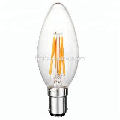 China Vintage COB LED Filament Chandelier Candle Bulb Light Glass Lamp C32 C35 E12 E14 B15 B22 2W 4W 6W for sale