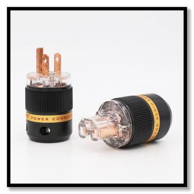 China Mains Grade Viborg VM511+VF511 Flat Cable Connector Residential / General Purpose Pure Copper HiFi Audio Cord Plug for sale