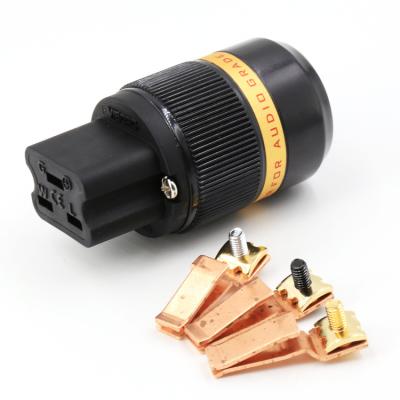 China audio & Viborg VF520 Power IEC Connector Plug AC 20A Audio Female Power Cord Pure Copper Audio Female Cable Connectors for sale