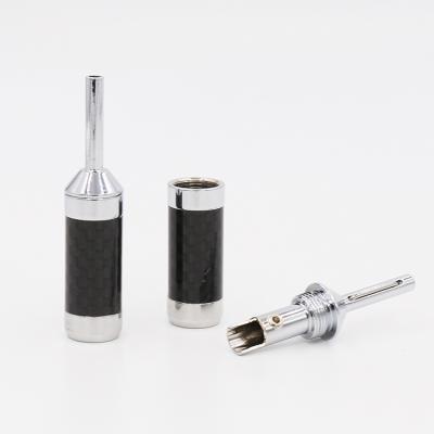 China audio & Audiocrast Carbon Fiber Video Banana Plug High Quality Rhodium Plugs Size End Video Connector for sale