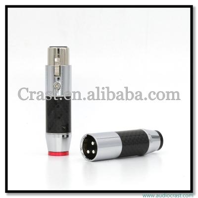 China audio & Silver Plated Carbon Fiber Video XLR OEM Connector Cable Connector for sale