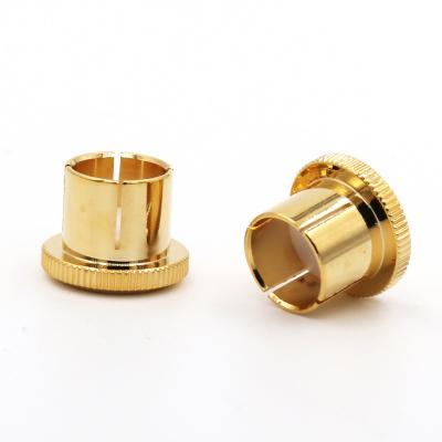 China Audio& High Fidelity Video Good Quality 24K Gold Plated Audio RCA Plug Copper Caps Caps Noise Plugs for sale