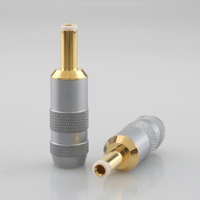 China High Quality Audiocrast 24K Gold Plated DC Power Jack Connector For Hi End Audio Grade Hi-Fi DC2.5 5.5mm x 2.5mm Plug for sale