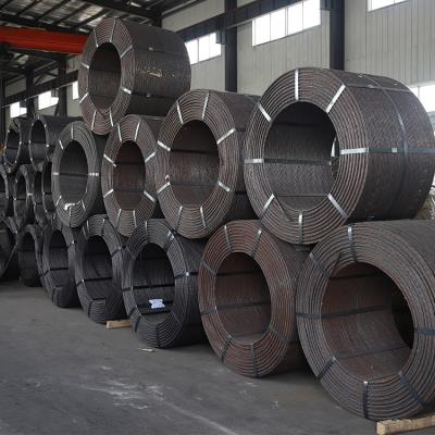 China Construction Unbonded 12.7mm 15.24mm 9.3mm Prestressed Concrete Steel Strand 9.53mm for sale