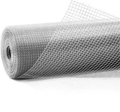 China Plain Weave 23 Gauge 1/4 Inch Welded Cage Wire Galvanized Chicken Rabbit Grid Square Iron Wire Mesh Mesh for sale