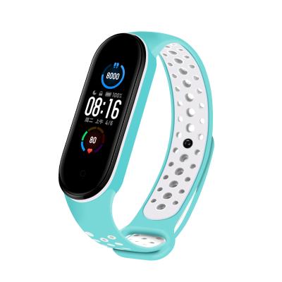 China Colorful Water Resistant Silicone Sports Replacement Strap Wristband For Xiaomi MI Band 5 for sale