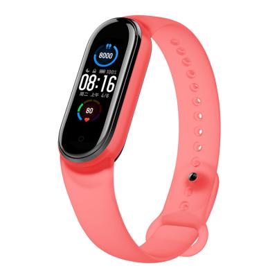 China Rubber Colorful Strap Smart Watch Translucent Strap For Xiaomi MI Band 5 for sale