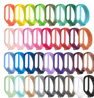 China High Quality Soft Rubber Silicone Strap Wristband Accessories For Xiaomi MI Band 5 for sale