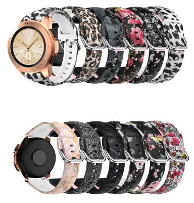 China Lightweight 20mm Pattern Printed Straps For Samsung Galaxy Watch 2 Active Bands 40mm 44mm / Galaxy 42mm Watch for sale