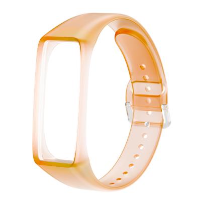 China Jelly Color Soft Silicone Sports Rubber Strap For Samsung Galaxy Fit2 SM-R220 Smart Watch Band For Fit2 Strap for sale