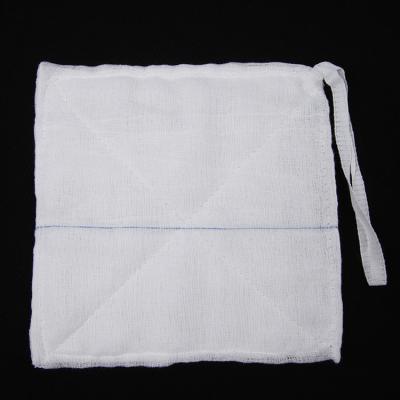 China Disposable 100% Cotton Gauze By Cutting Lap Absorbent Absorbent Sponge Medical Supply Factory Price Care Wrapped Abdominal Pads for sale