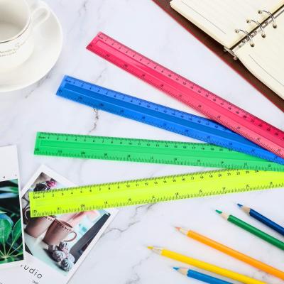 China 30cm Straight Plastic Ruler Various Color Eco-friendly School For Student School Office for sale