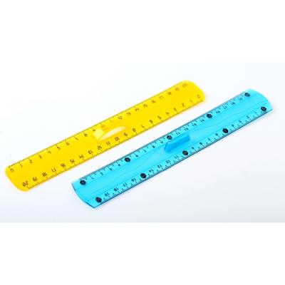 China Custom Multi Color 20cm Drafting Soft Flexible Ruler With Handle for sale