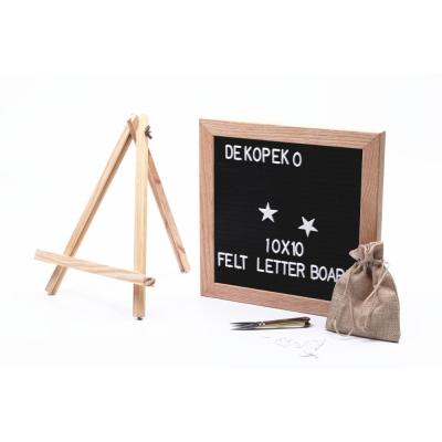 China Black China 10*10 Inch Mini Letter Wood Changeable Decorative Felt Board With Letters for sale