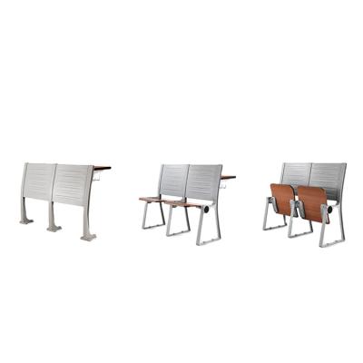 China Modern university furniture 2 seater school chair and office metal lecture hall student university folded desks for sale