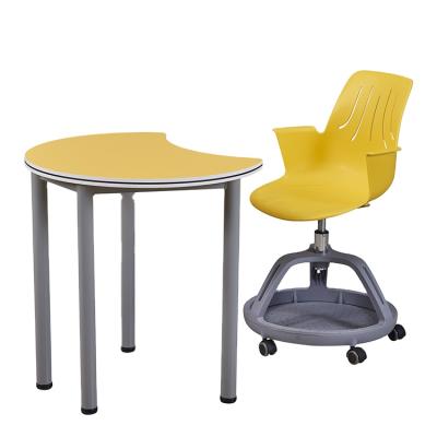 China Modern Armchairs School Knot Chair With Casters School Furniture Table And Chair Set for sale