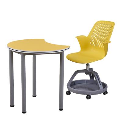 China Modern adjustable plastic office desk chair set china furniture school and student chair manufacturers height for sale