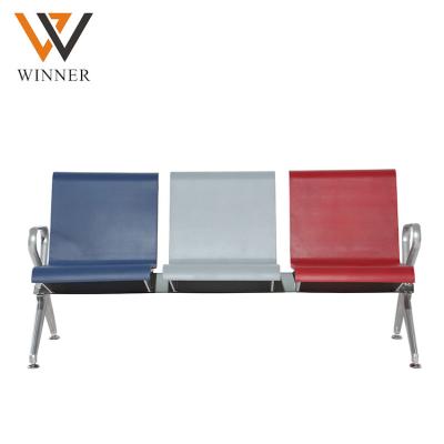 China Airport modern optional aluminum iron color waiting chair 1 2 3 4 5 seater airport chairs with backrest for sale