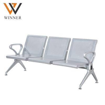 China Public Airport Modern Iron Link Chair Multi-Seat Chair Metal Seating Benches For Area Bench Waiting Room Seating for sale