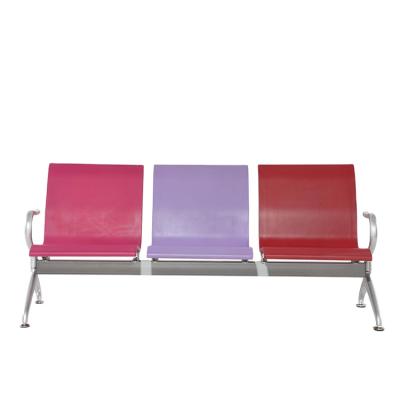 China Modern Waiting Entertainment 3 Seater Area Room PU Foam Bench Seating Seats Airport Link Row Public Chair for sale