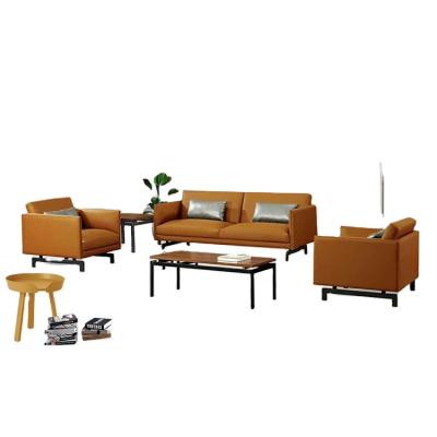 China Modular Modern PU Leather Sofa Office Manager Room Hotel Sitting Area Reception Waiting Sofa For Sale for sale