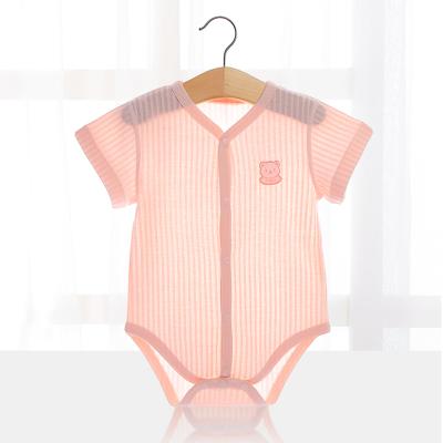 China Wholesale Infant 100% Cotton Baby Onesie Newborn Short Sleeves Sets for sale