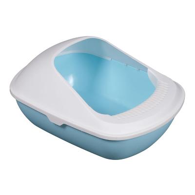 China New Large Polypropylene With Scoop Cat Litter Box Fully Enclosed Box With Garbage Scoop Cat Litter Tray Space Cat Toilet Capsule for sale