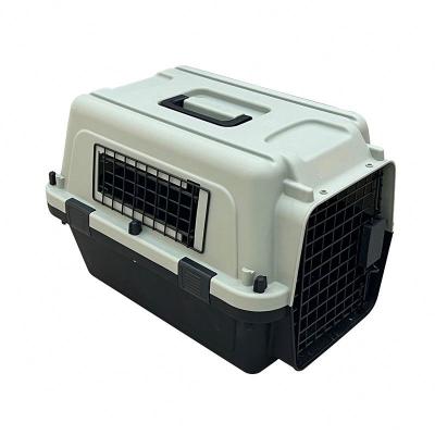 China Hot Selling Portable Airplane Breathable Cat Air Cage Air Box Pet Air Cage Plastic Aviation Outlet Carrier Dog for sale