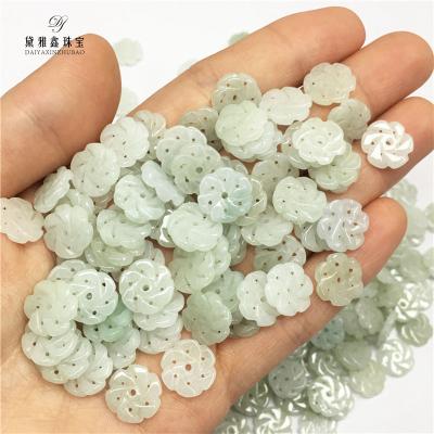 China Hot Sale Natural Burmese Snowflake Jade Jewelry Wholesale DIY Jewelry Jadeite Snowflake, Suitable for Jewelry Making for sale