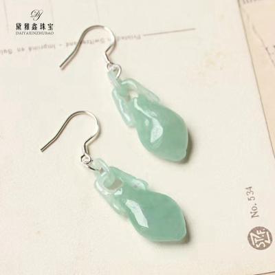 China Natural stone Jade Pendant, green earrings, body stone jewelry for sale