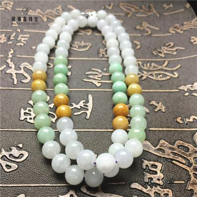 China Natural Stone Burmese Stone Crafts Making Jade Woven DIY Necklace Jewelry Wholesale for sale