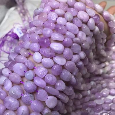 China Natural Crystal Semi-Finished Loose Beads Wholesale DIY Purple and Spodumene Shape Necklace Bracelet Spacer Bead Stone Accessories for sale