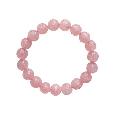 China Fashion Sweet Crystal Rose Ring Men's Jewelry Pink Rose Lotus Stone Bracelet Single Women's Hand Crystal String for sale