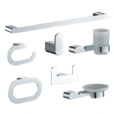 China Modern Cheap Complete Bathroom Design China Bathroom Hardware Zinc Stainless Steel Wall Mounted Bathroom Accessories Set for sale