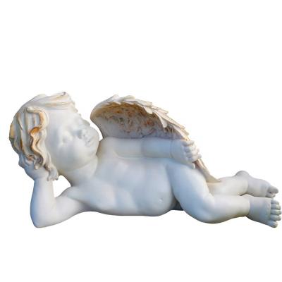 China Other White Statues Angel Fairy Garden Figurines Decorations of Polyresin Angel Sculpture Figurine Custom Design for Outdoor Garden for sale