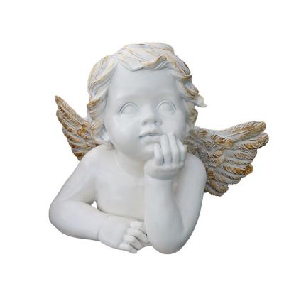 China Other White Statues Angel Fairy Garden Figurines Decorations of Polyresin Angel Sculpture Figurine Custom Design for Outdoor Garden for sale