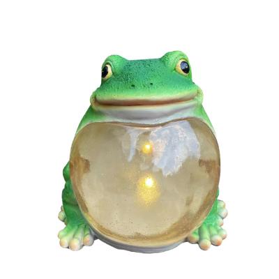 China Other Cute Frog Waterproof Ground Lamp Animal Shape Garden Lamp Led Resin Outdoor Light Solar Crafts Sculpt Lights Solar Lamp for sale