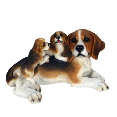 China Other custom design dog ornament poly resin collectable dog figurines lighter dog figurines dog ornament wholesale puppy animal statue for sale