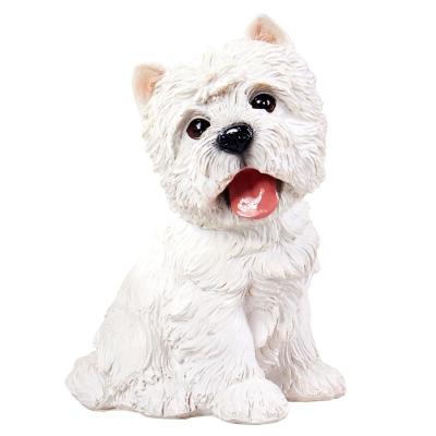 China Other Custom Design White Terrier Dog Statue Resin White Terrier Dog Sculptures For Outdoor Garden Lawn Patio Figurine Decorative for sale