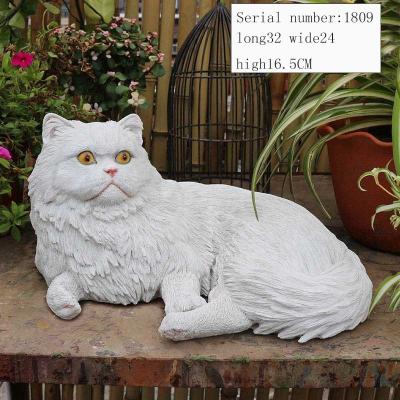 China Other Home Resin Cat Statue Sleeping Cat Cute Persian Decor Figurines Activated Animal For Outdoor Garden Decoration 3D Custom Made for sale