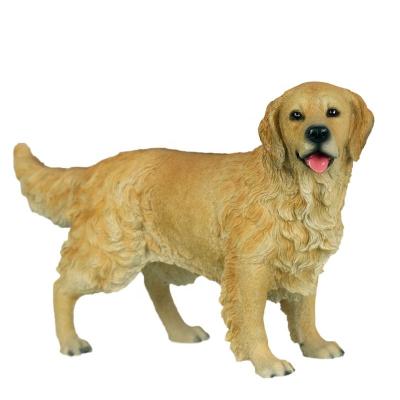 China Other Factory Customized Resting Golden Labrador Retriever Dog Statue Standing Up For Home Decor Statue Pet Lovers Gift Resin for sale