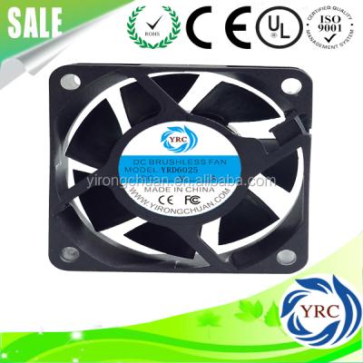 China FG/RD/TC/PWM 6025 DC fan 60*60*25mm 5V 12V 2 inch micro axial fan with CE ROHS FCC for sale