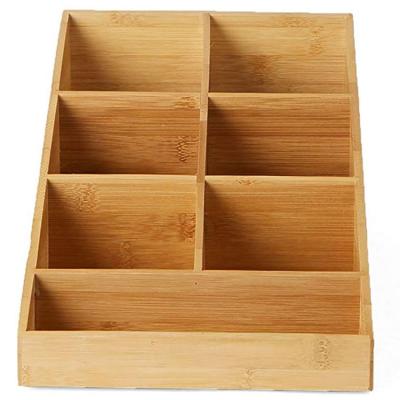 China TAOTAOJU sustainable set small square lattice stuff bamboo box shelf practical wooden materials production storage rack for sale